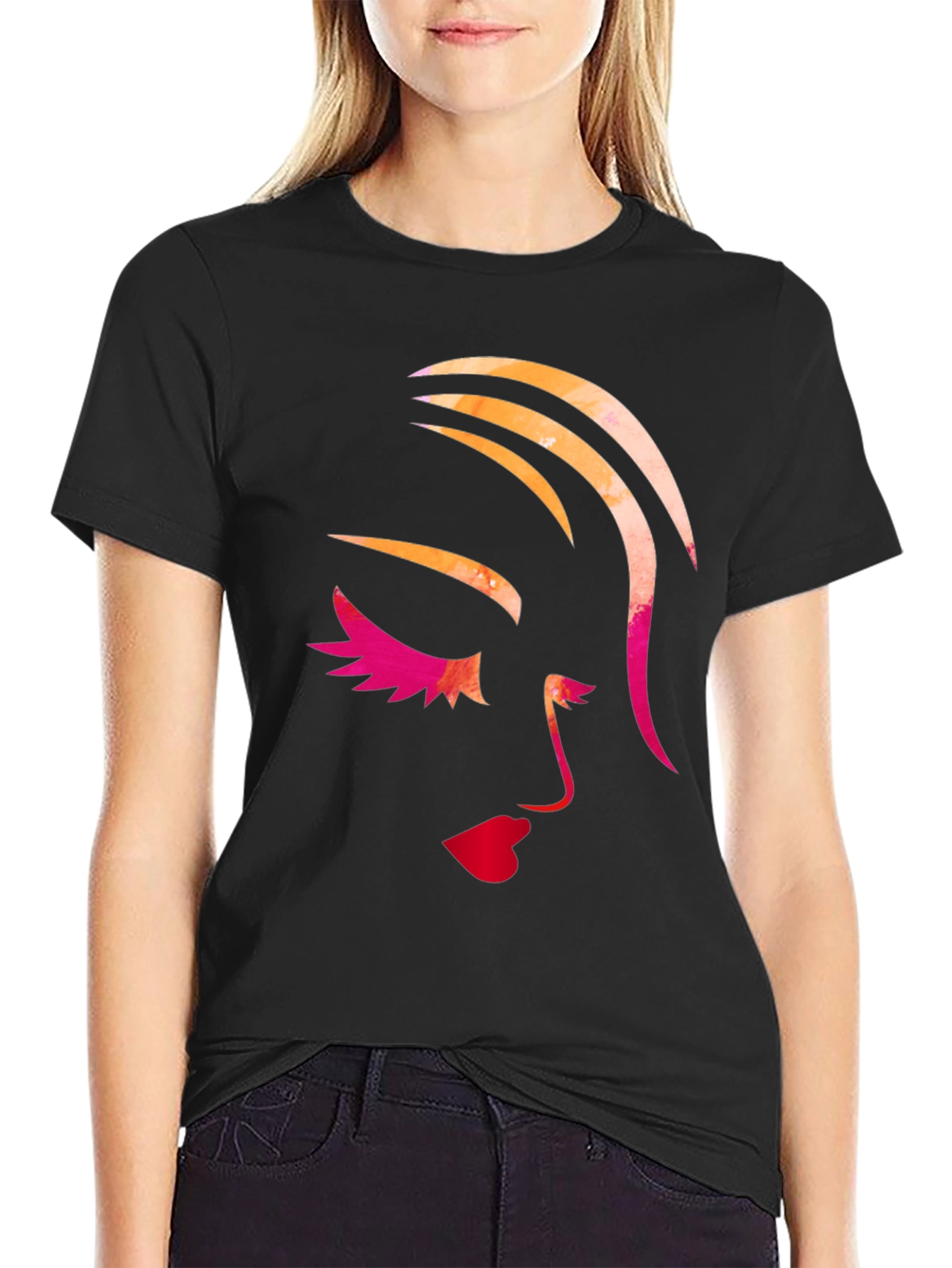 Abstract Face Graphic T-Shirt - Stylish Unisex Tee