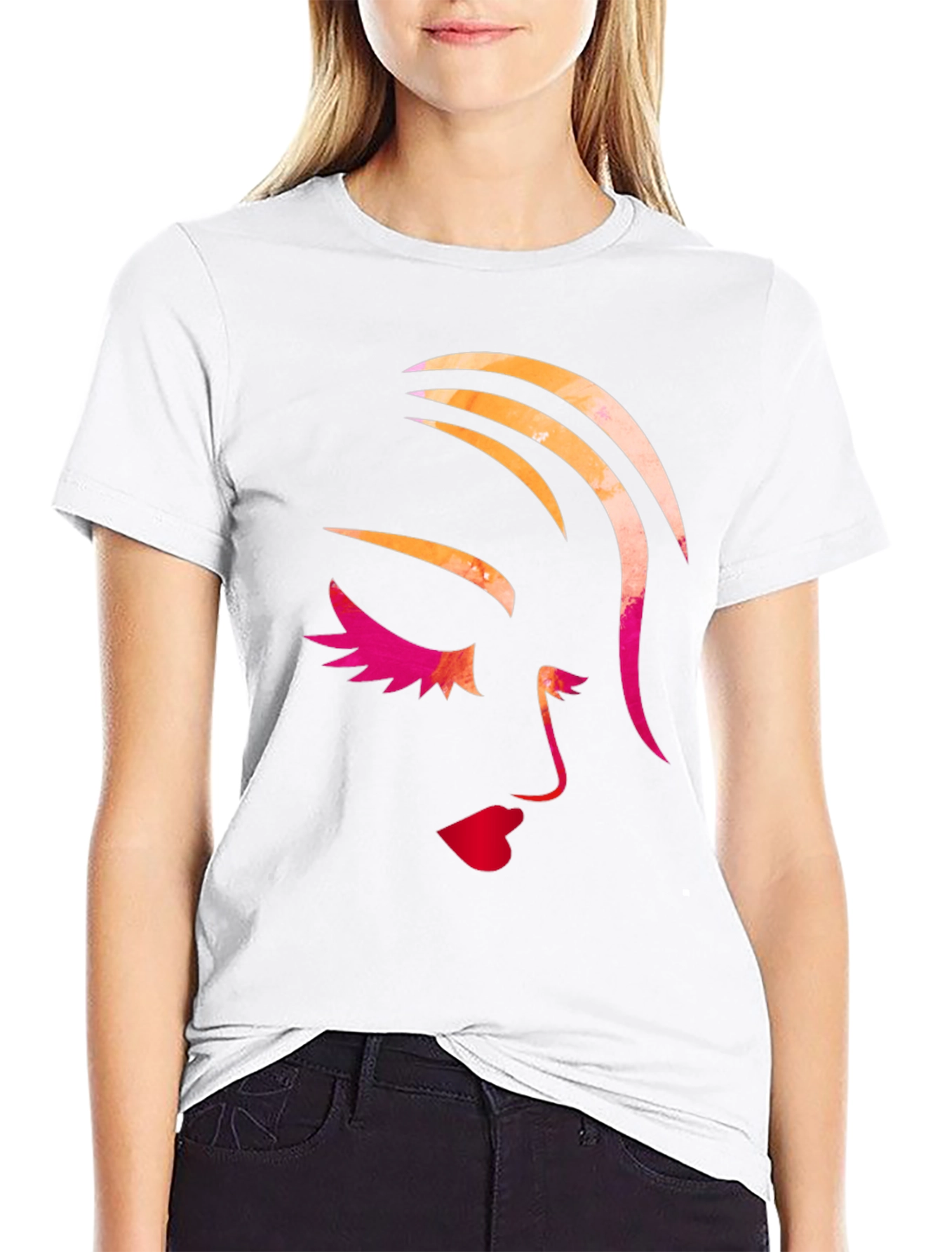 Abstract Face Graphic T-Shirt - Stylish Unisex Tee