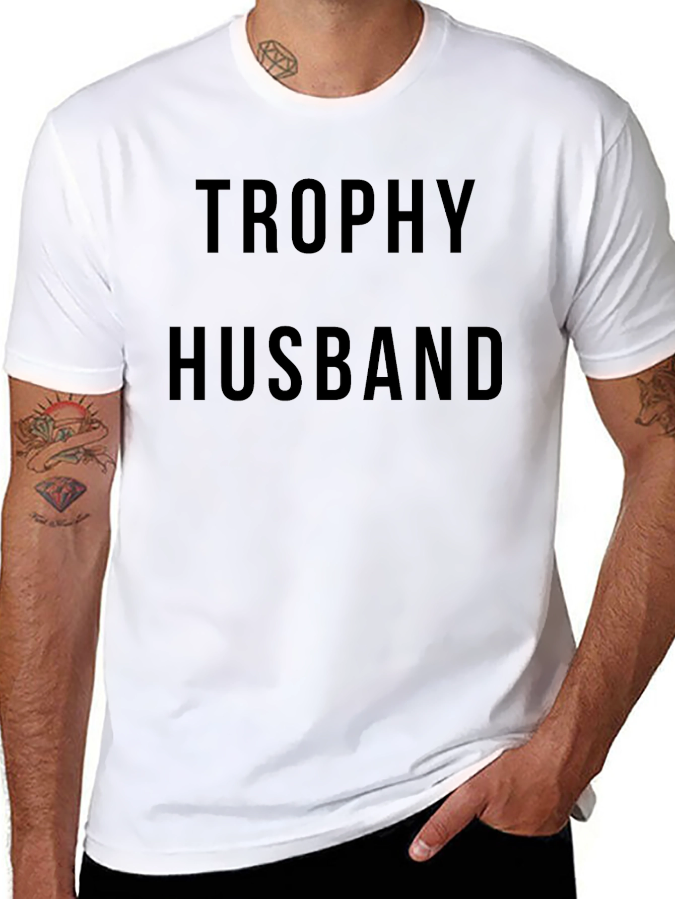 Trophy Husband Black Graphic Tee