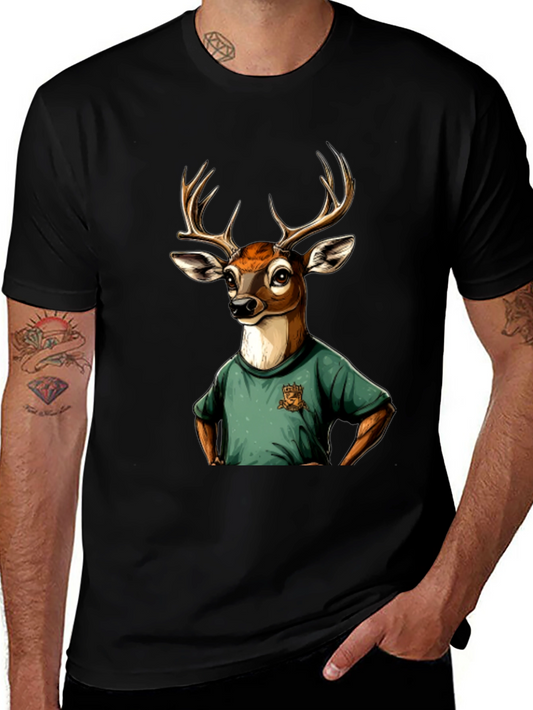 Deer T-Shirt - Novelty Animal Graphic Tee