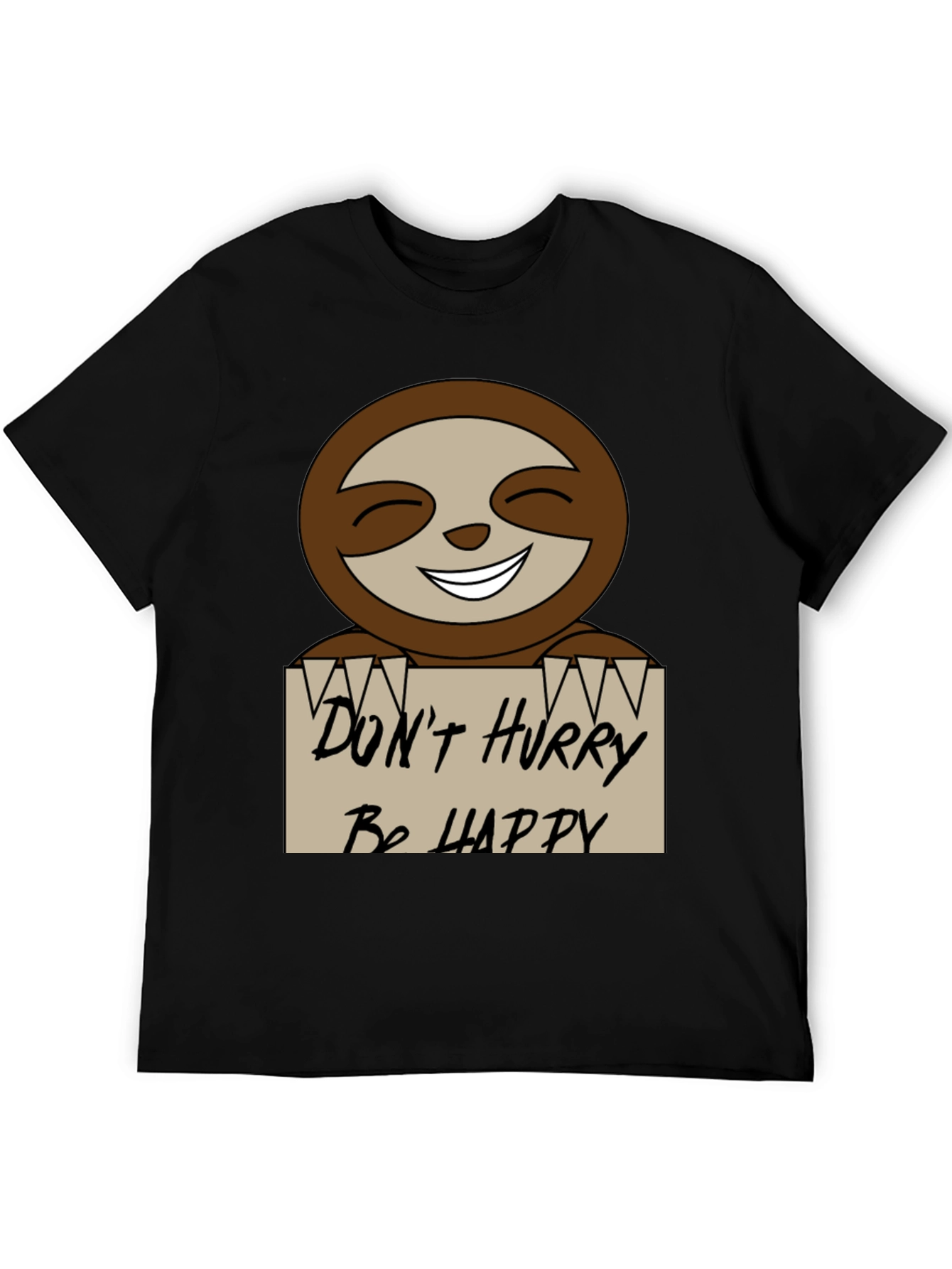 Dont Hurry Be Happy Sloth Graphic Tee