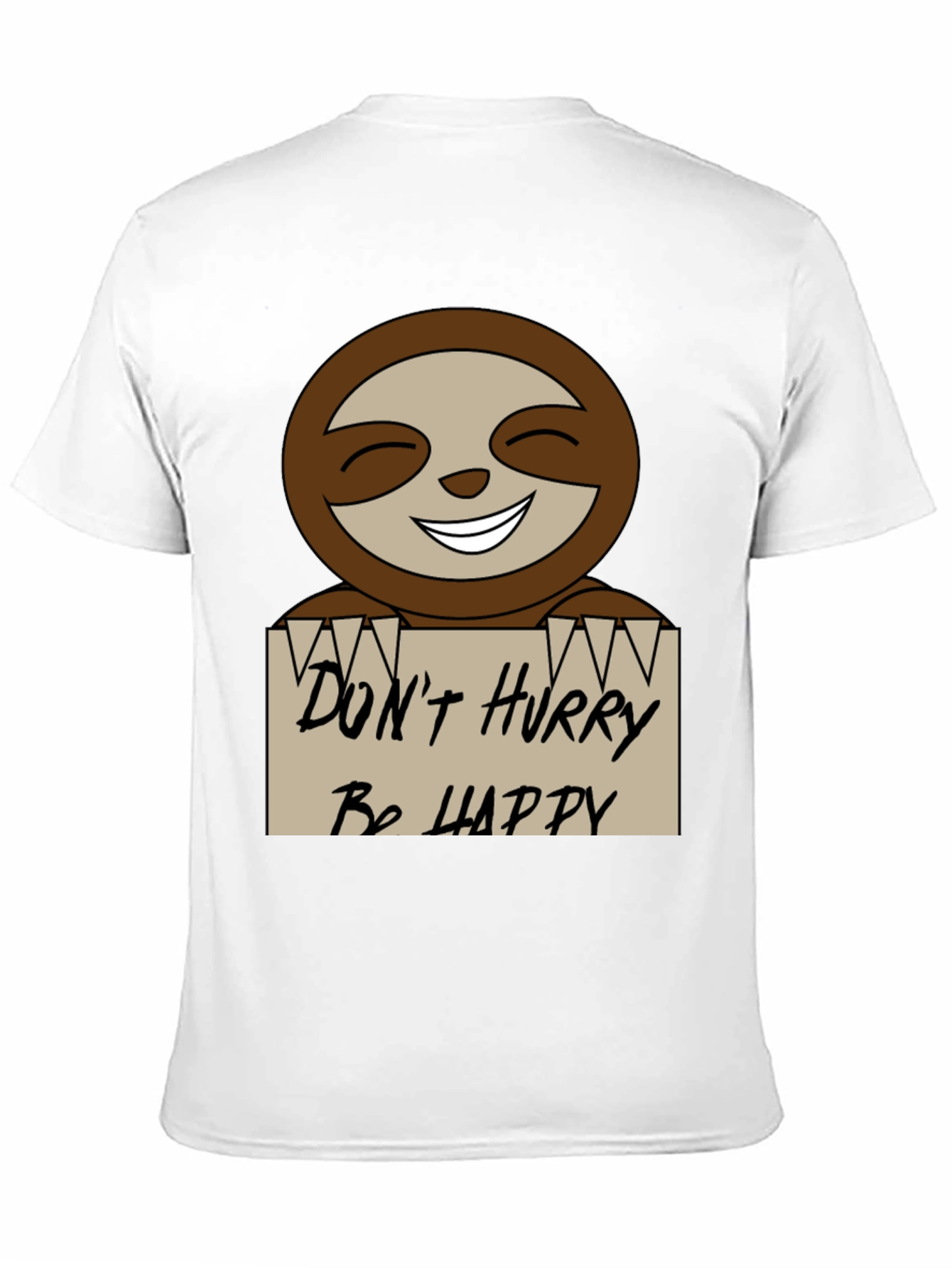 Dont Hurry Be Happy Sloth Graphic Tee
