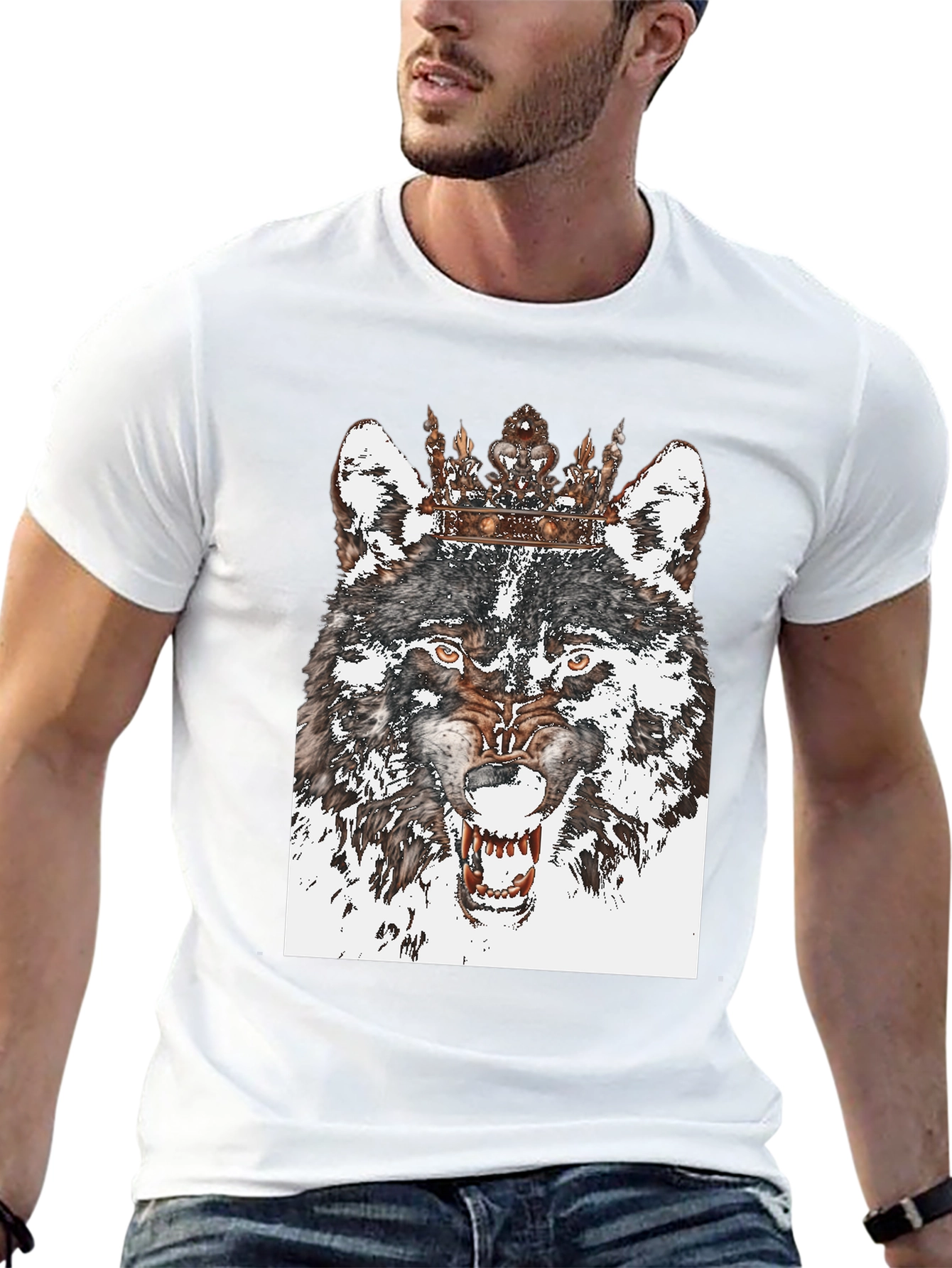 Wolf King Graphic Tee - Bold Statement Shirt