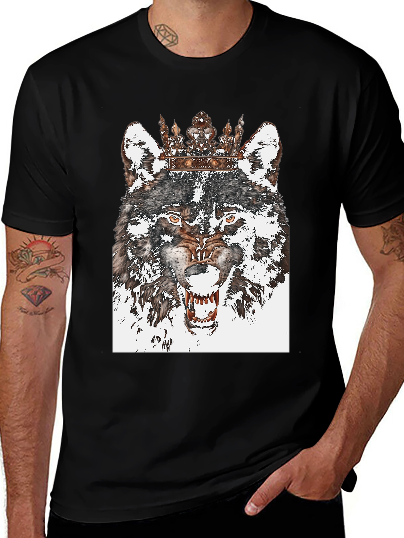 Wolf King Graphic Tee - Bold Statement Shirt
