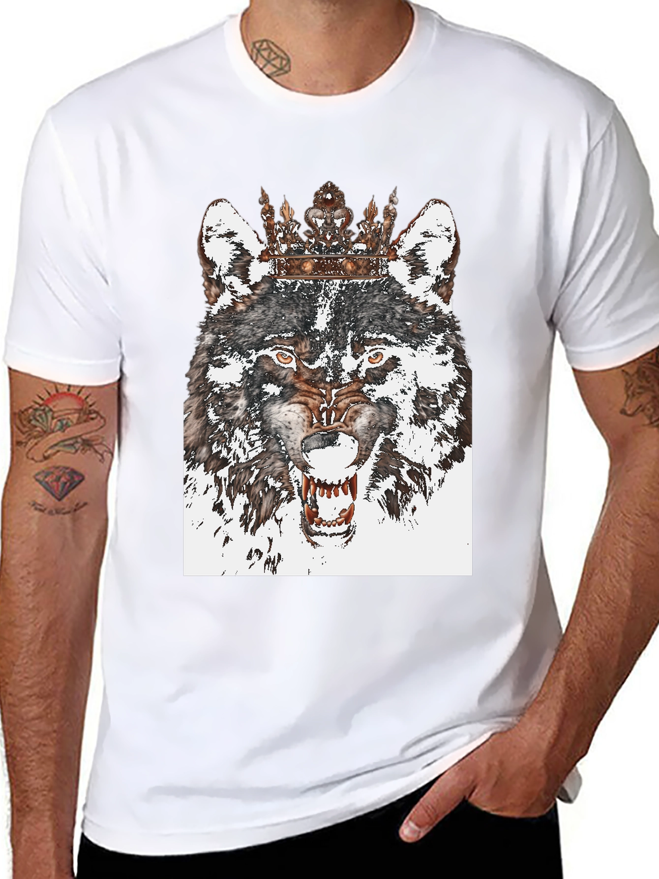 Wolf King Graphic Tee - Bold Statement Shirt