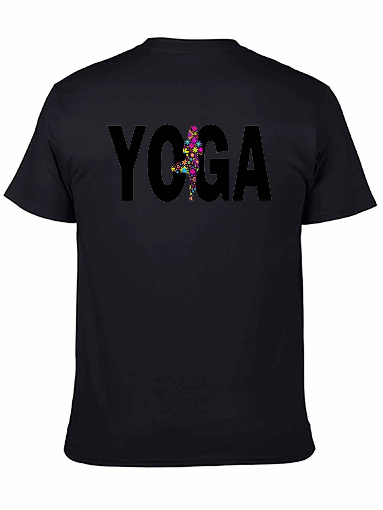 Yoga Pose Black Tee