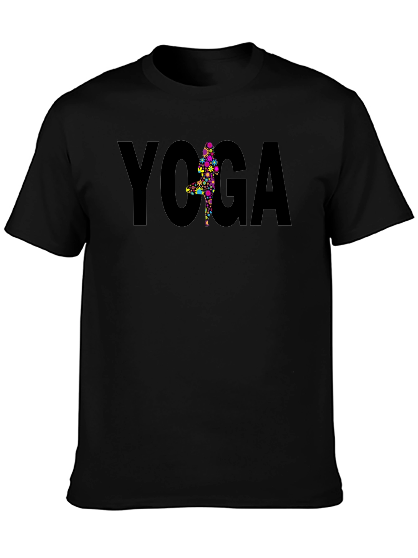 Yoga Pose Black Tee
