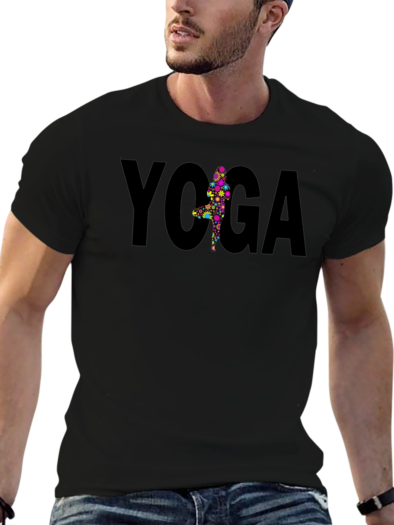 Yoga Pose Black Tee