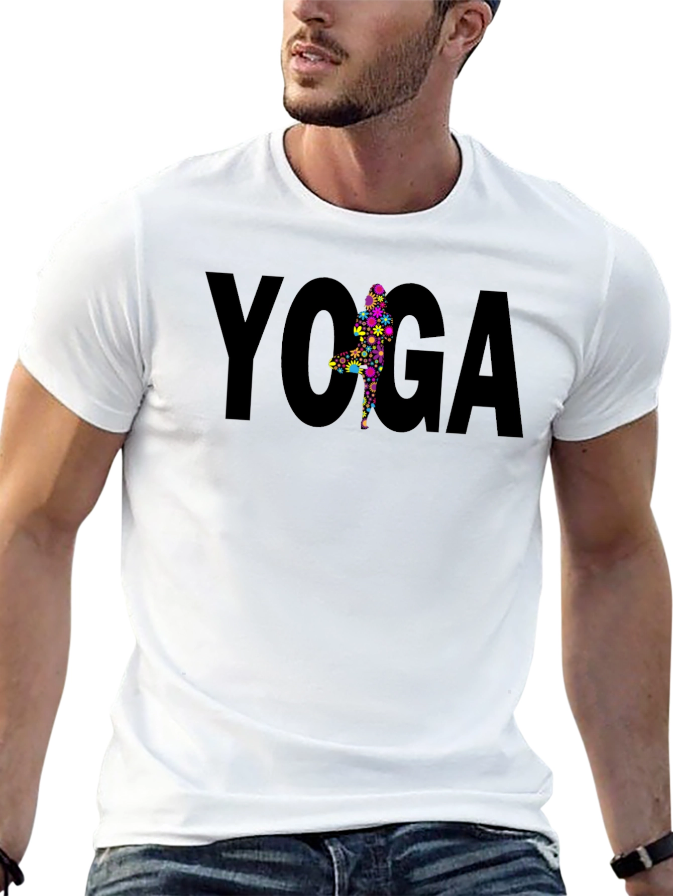 Yoga Pose Black Tee