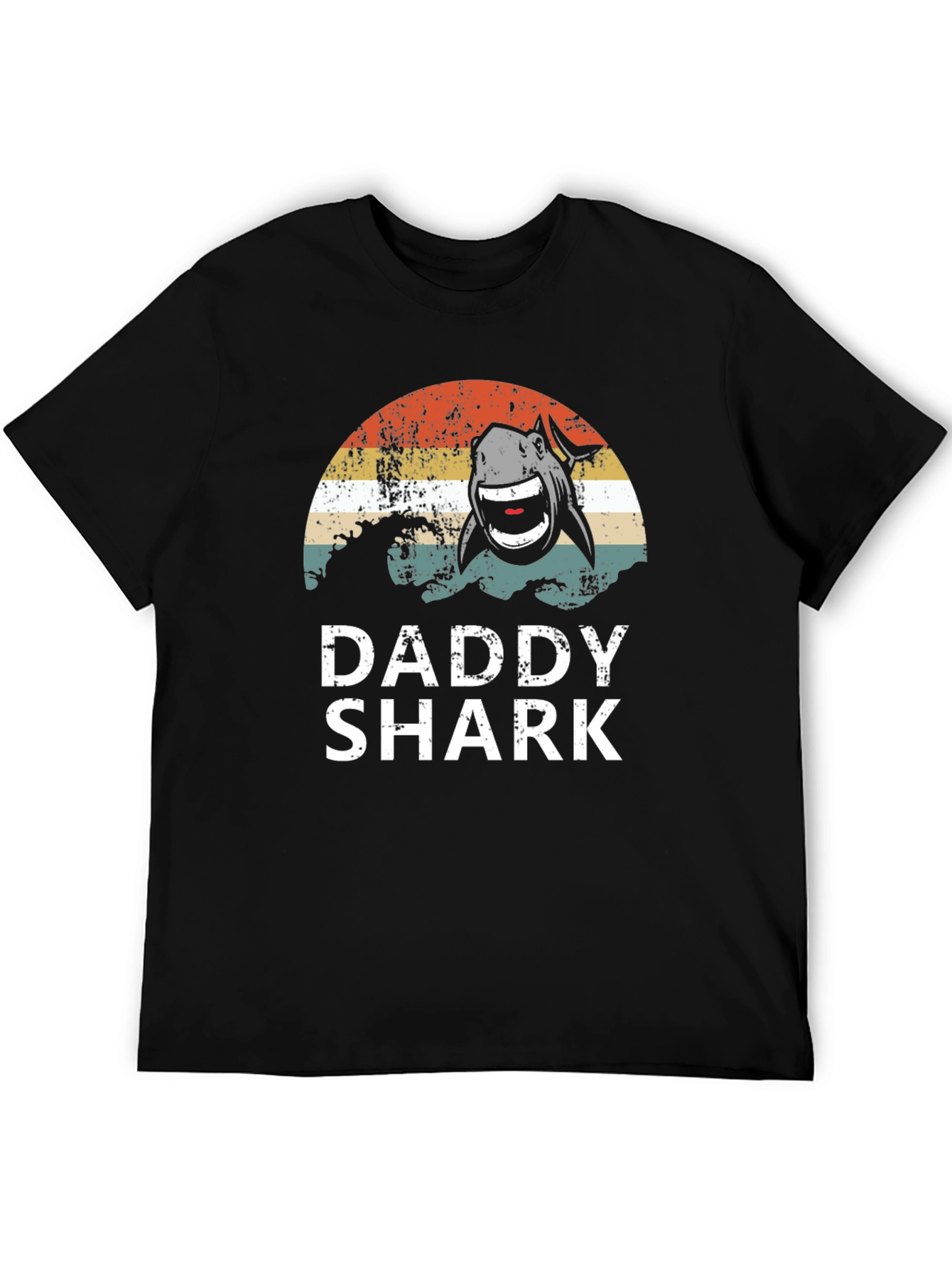Daddy Shark Graphic T-Shirt - Black