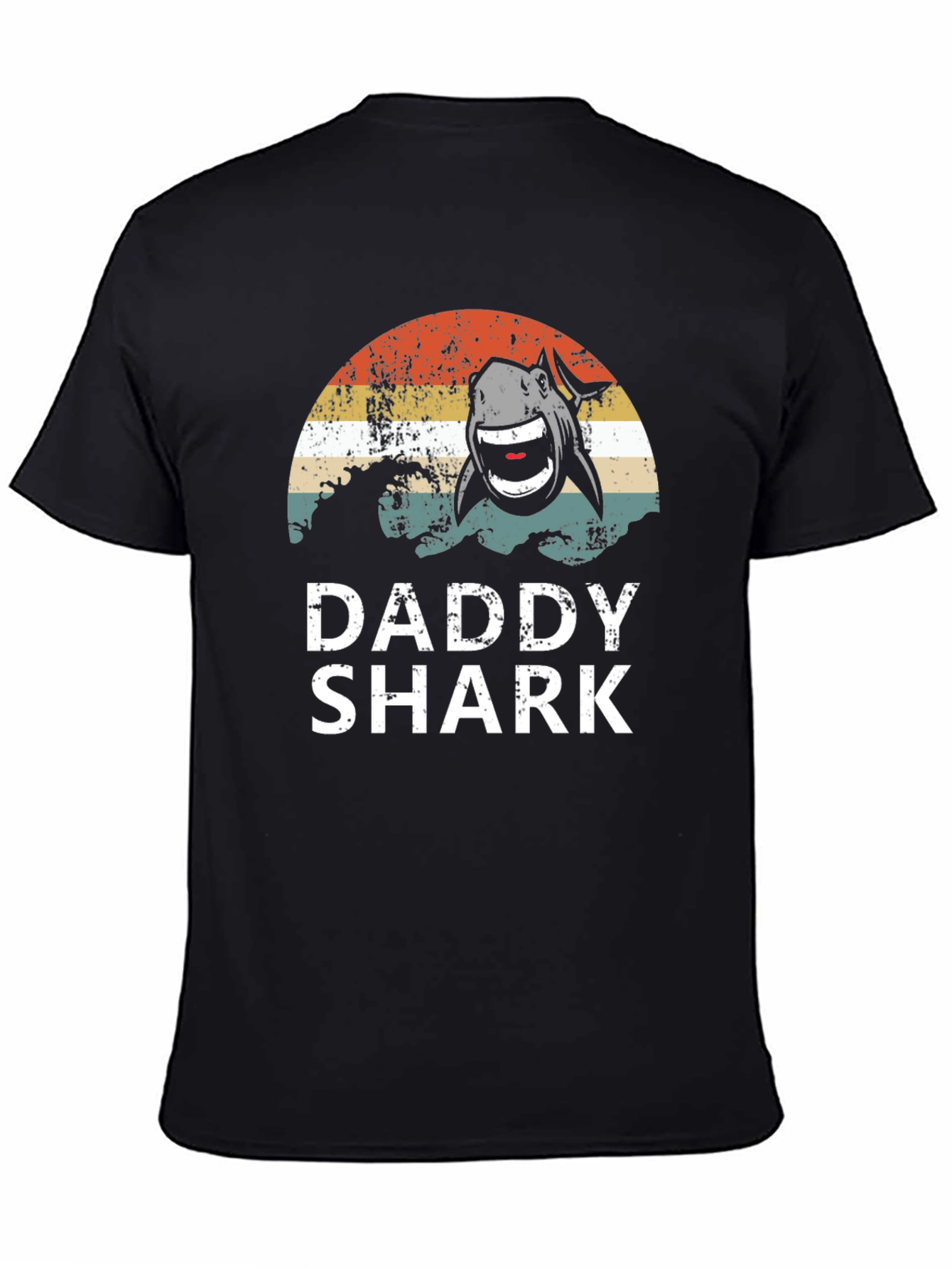 Daddy Shark Graphic T-Shirt - Black