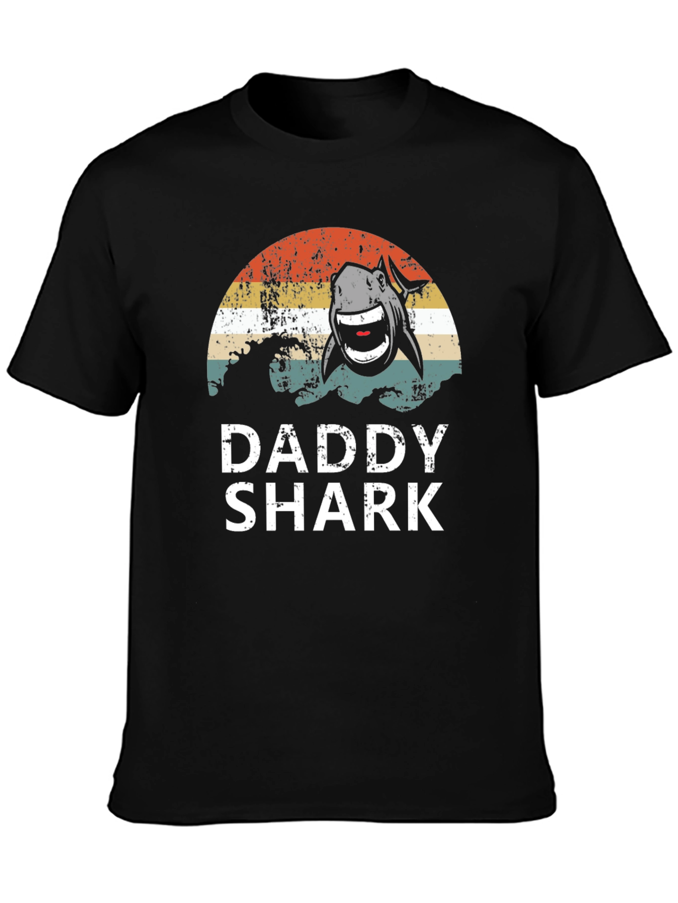 Daddy Shark Graphic T-Shirt - Black