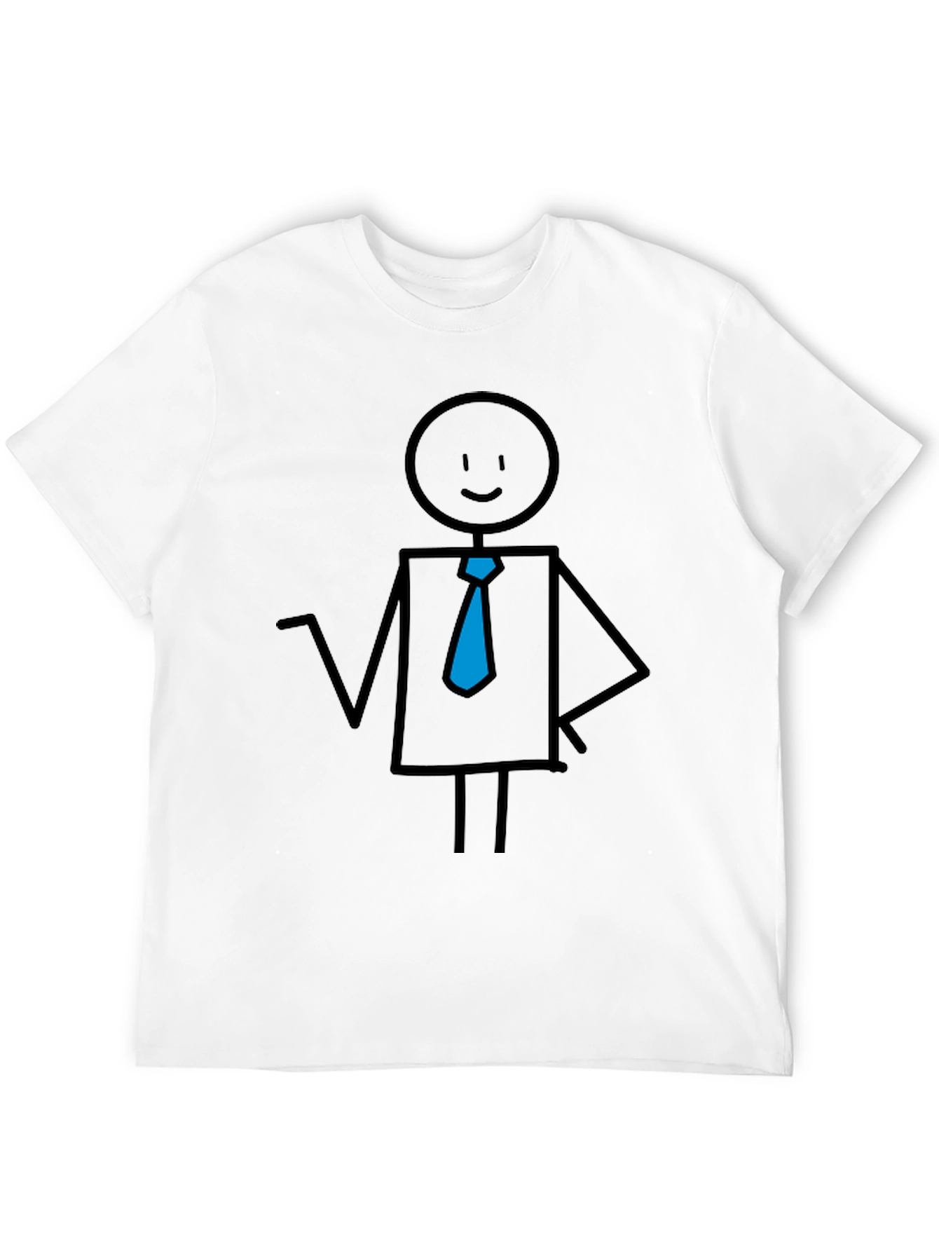 Stick Figure Business Casual Black Tee