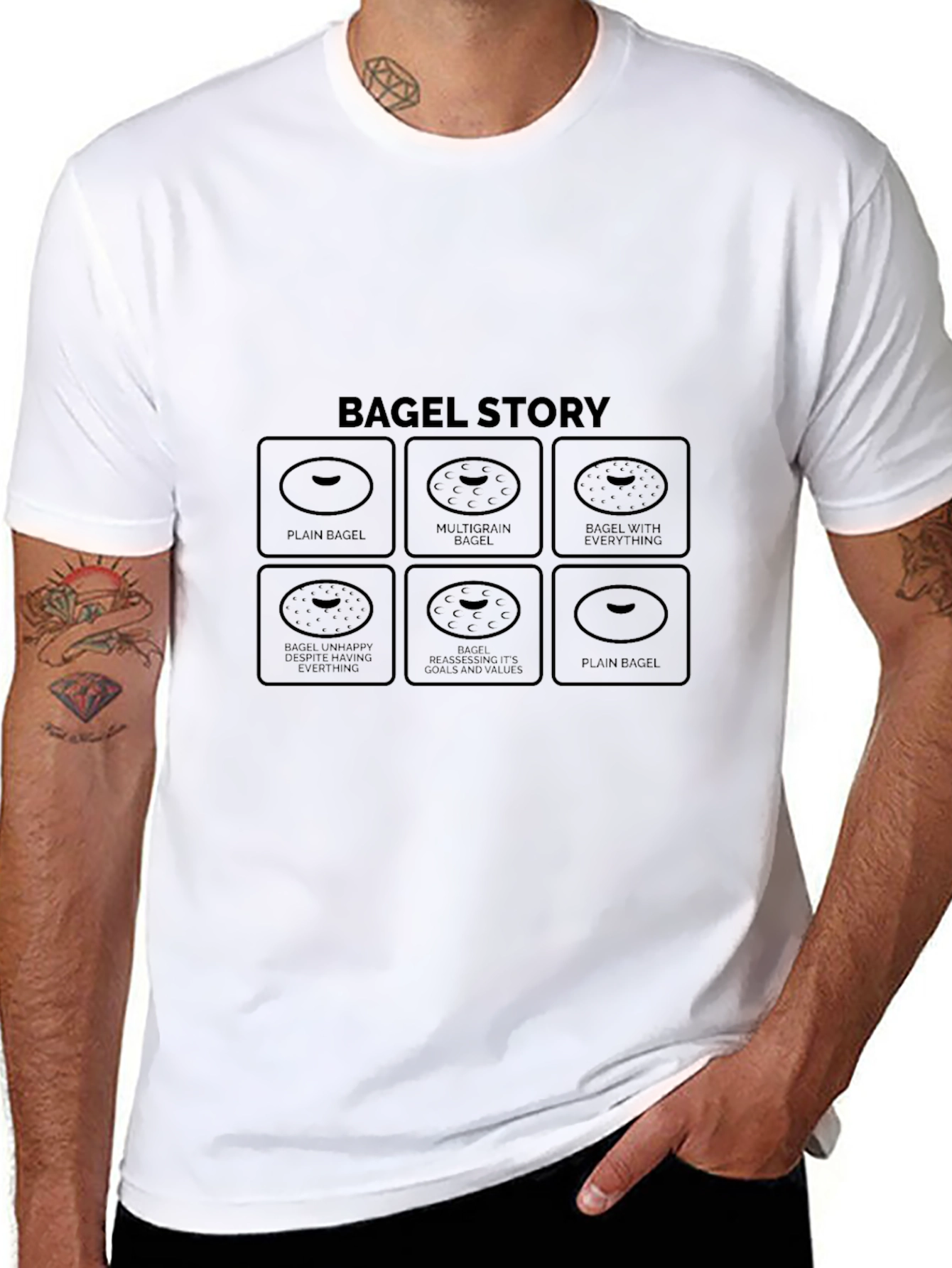Bagel Story T-Shirt - Funny Foodie Tee