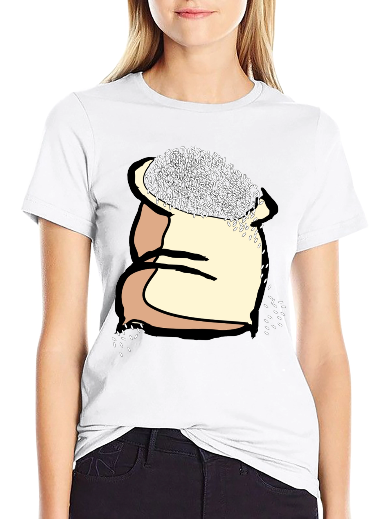 Rice Sack Graphic T-Shirt: Cool Casual Tee