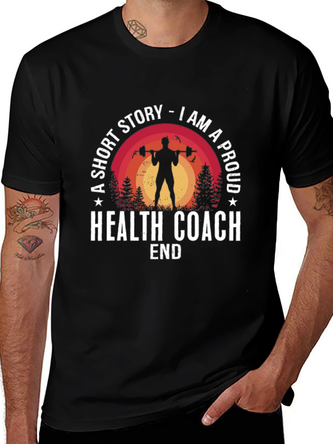 Proud Health Coach Graphic Tee - Fitness Lifestyle Shirt