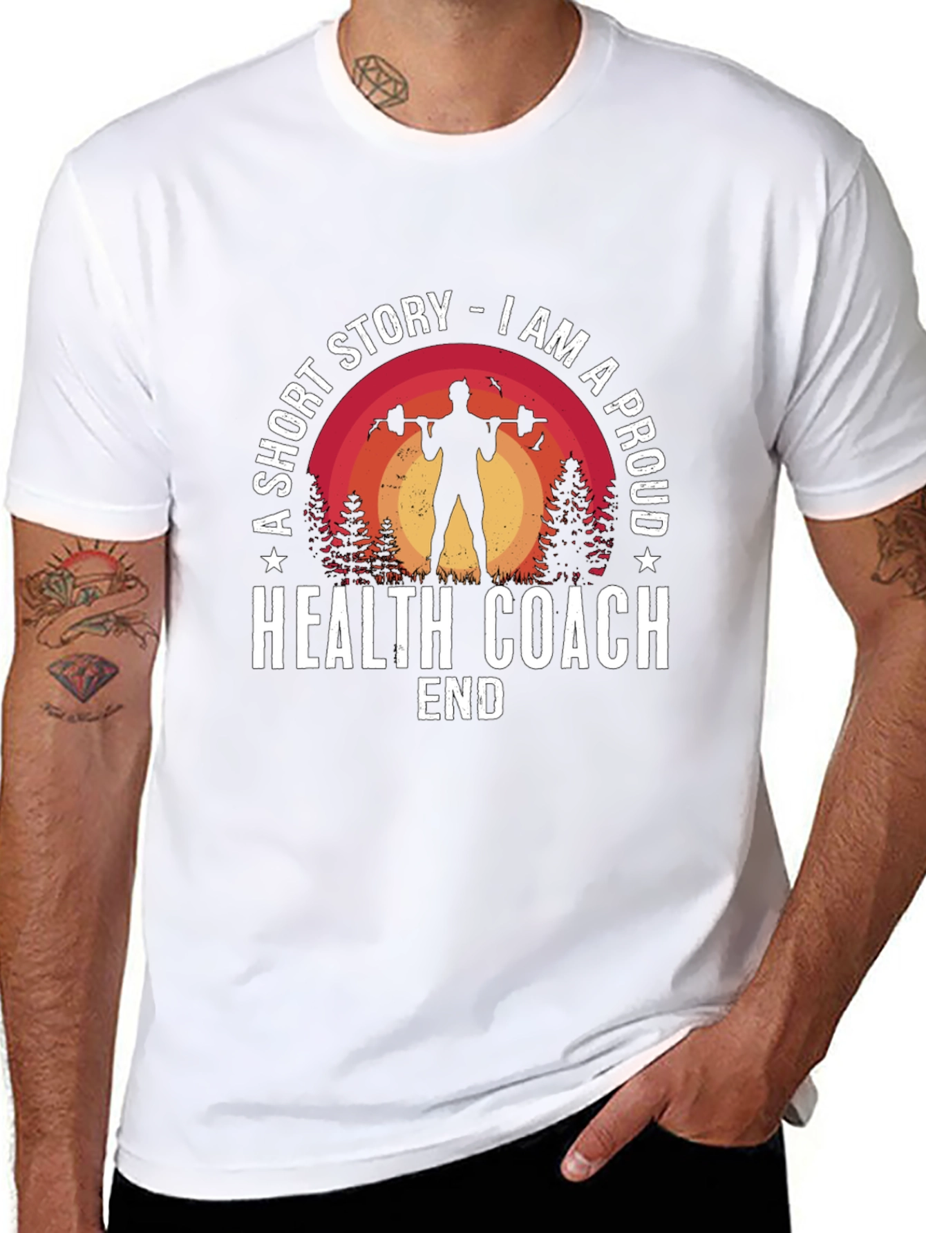 Proud Health Coach Graphic Tee - Fitness Lifestyle Shirt