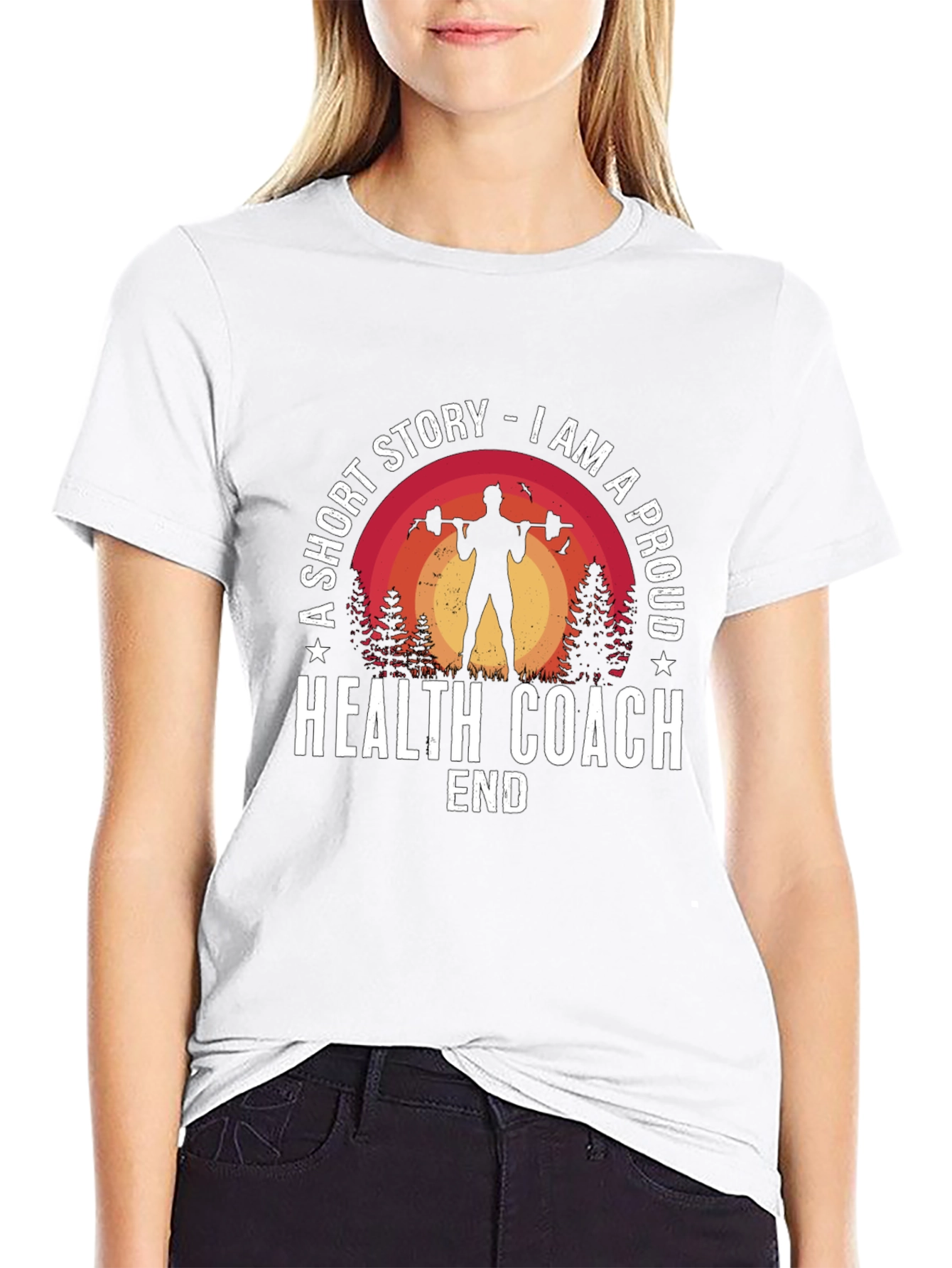 Proud Health Coach Graphic Tee - Fitness Lifestyle Shirt