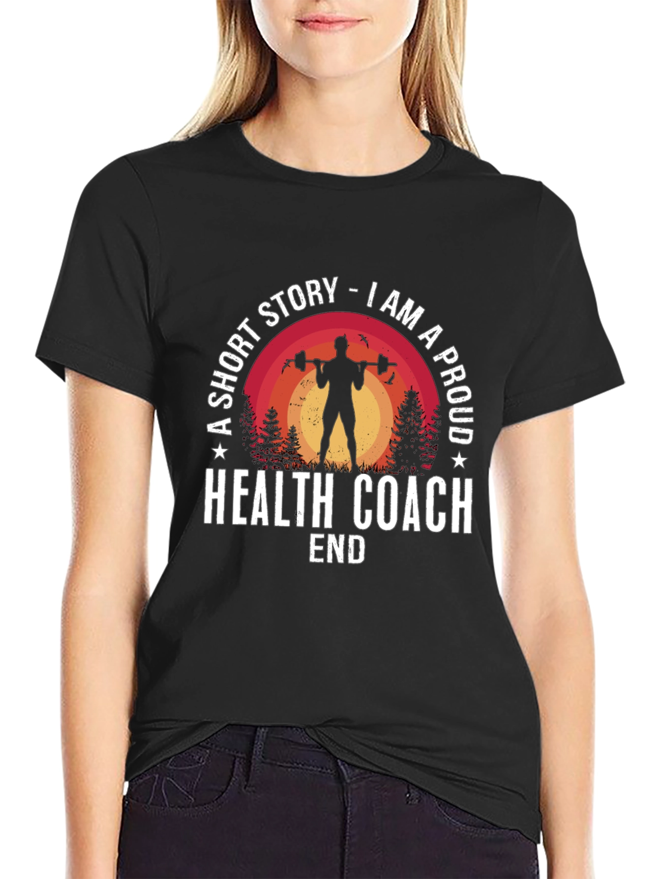 Proud Health Coach Graphic Tee - Fitness Lifestyle Shirt