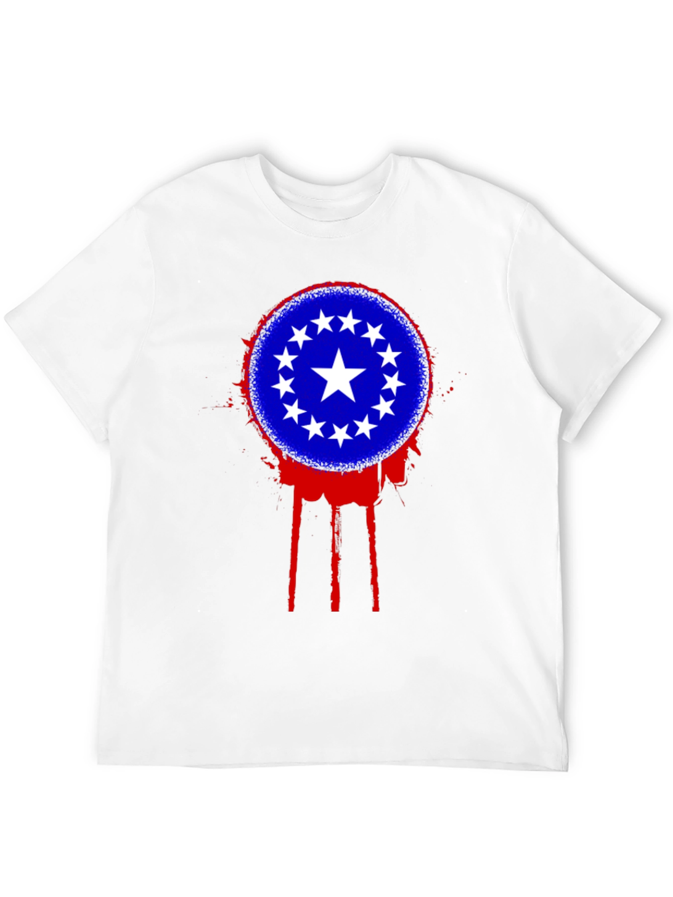 Stars Circle T-Shirt - Black