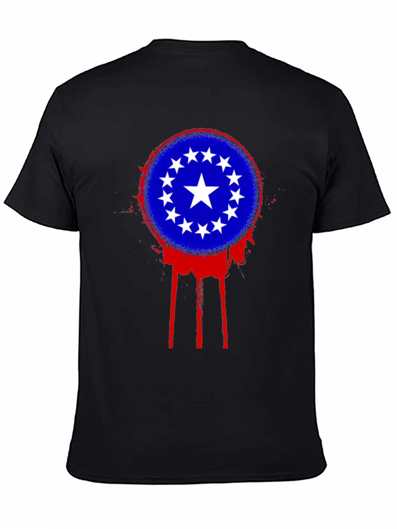 Stars Circle T-Shirt - Black