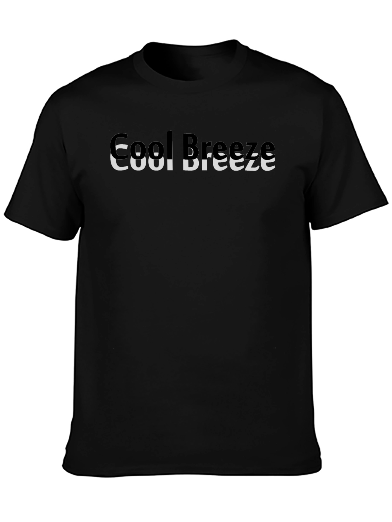 Cool Breeze Black Graphic Tee for Men