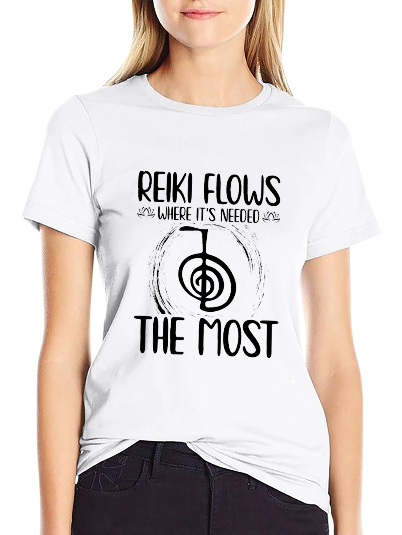 Reiki Flows Black T-Shirt