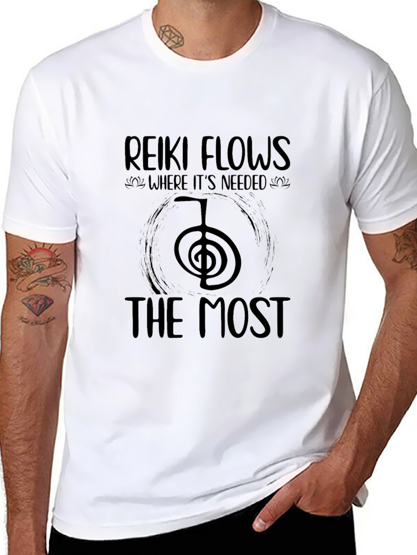 Reiki Flows Black T-Shirt