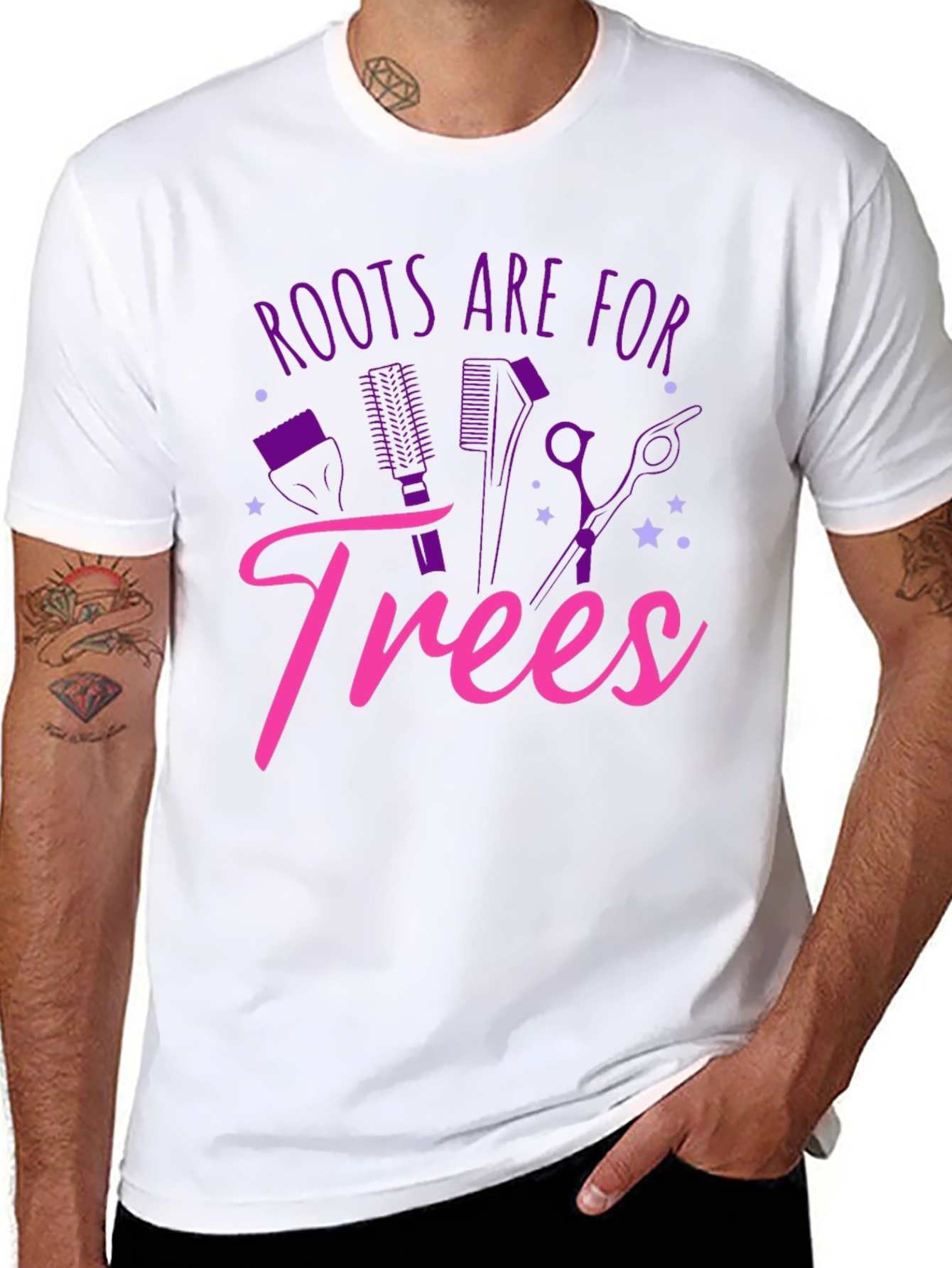Roots Are For Trees T-Shirt Funny Hairdresser Tee