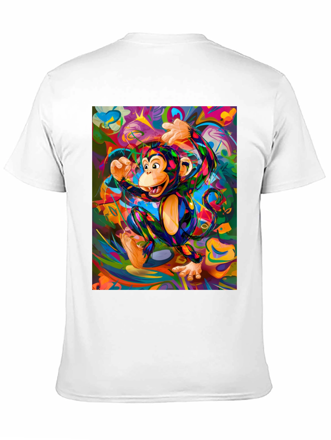 Vibrant Monkey Graphic T-Shirt