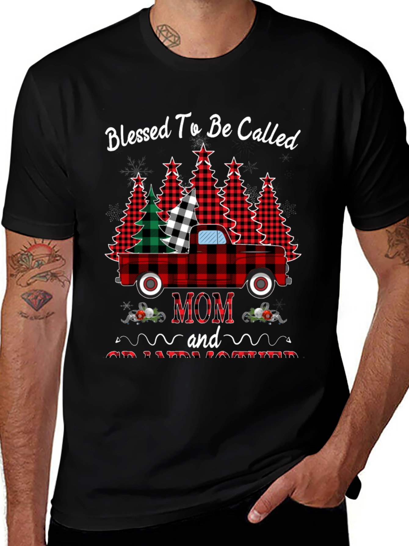 Blessed Mom Christmas Truck T-Shirt