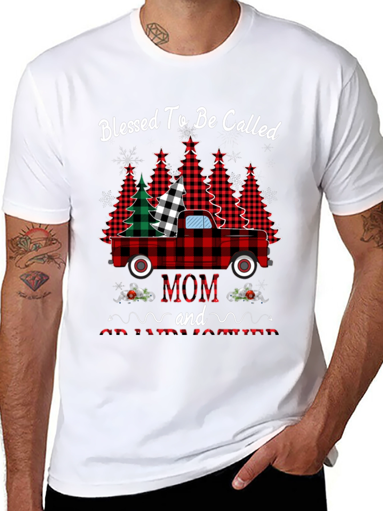 Blessed Mom Christmas Truck T-Shirt