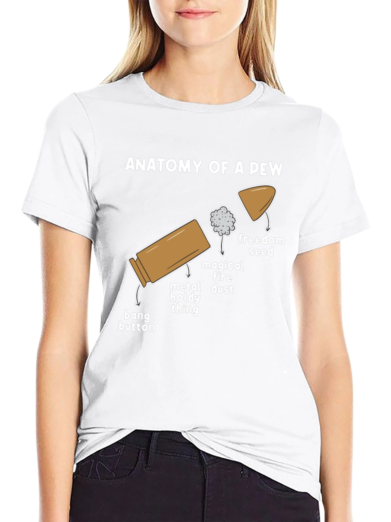 Anatomy of a Pew Funny Graphic T-Shirt