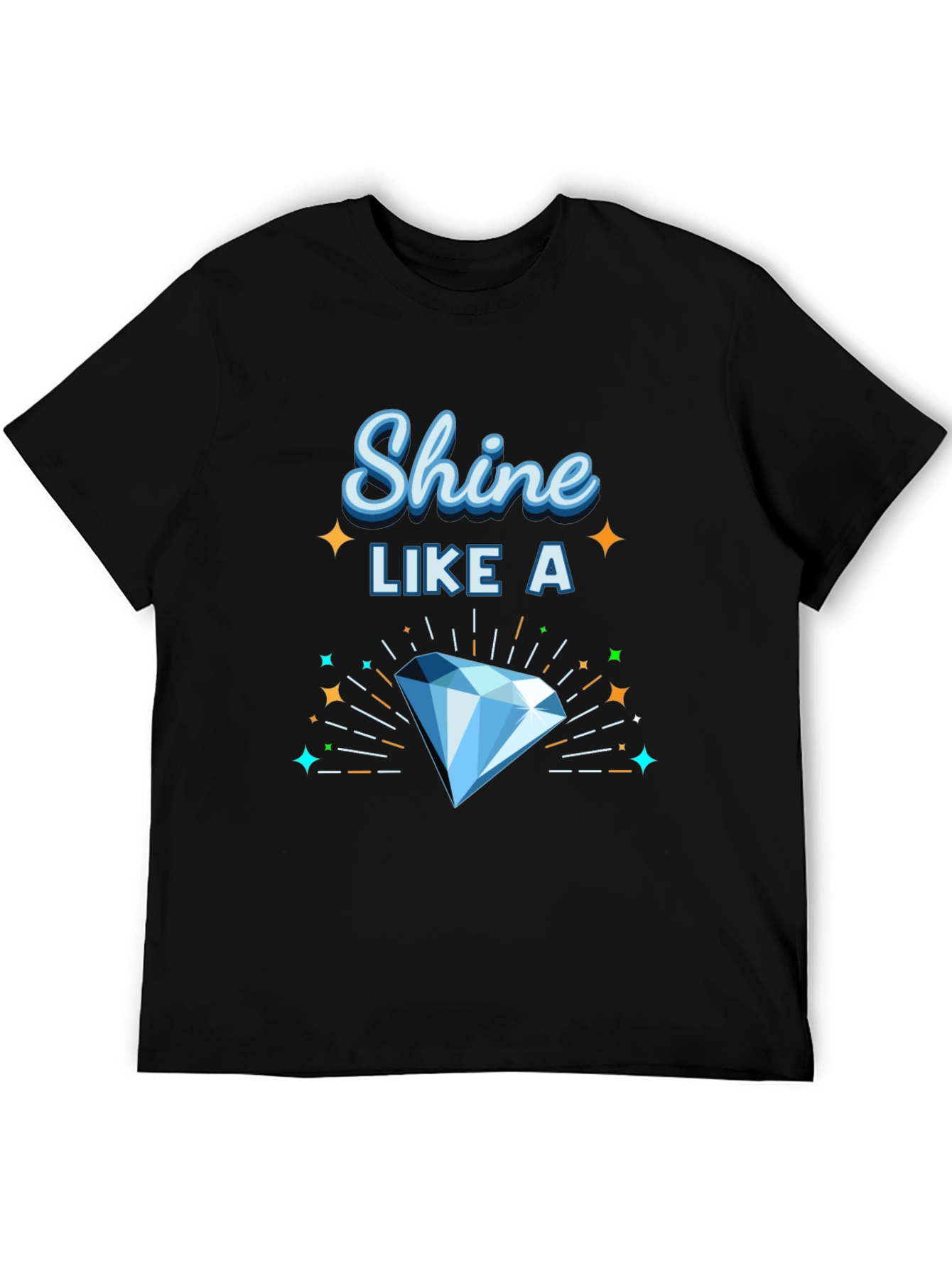 Shine Like a Diamond Graphic Tee - Black