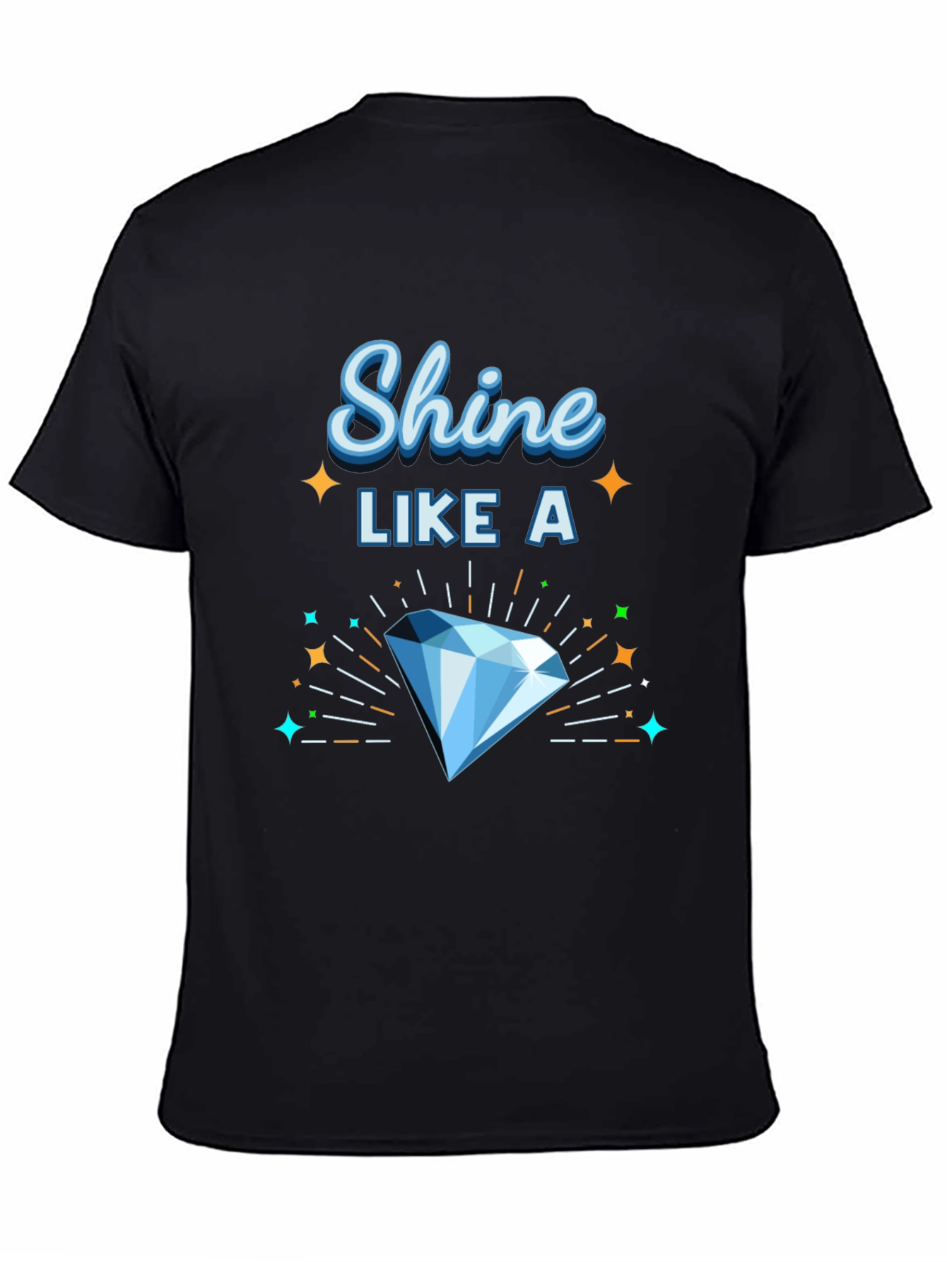 Shine Like a Diamond Graphic Tee - Black