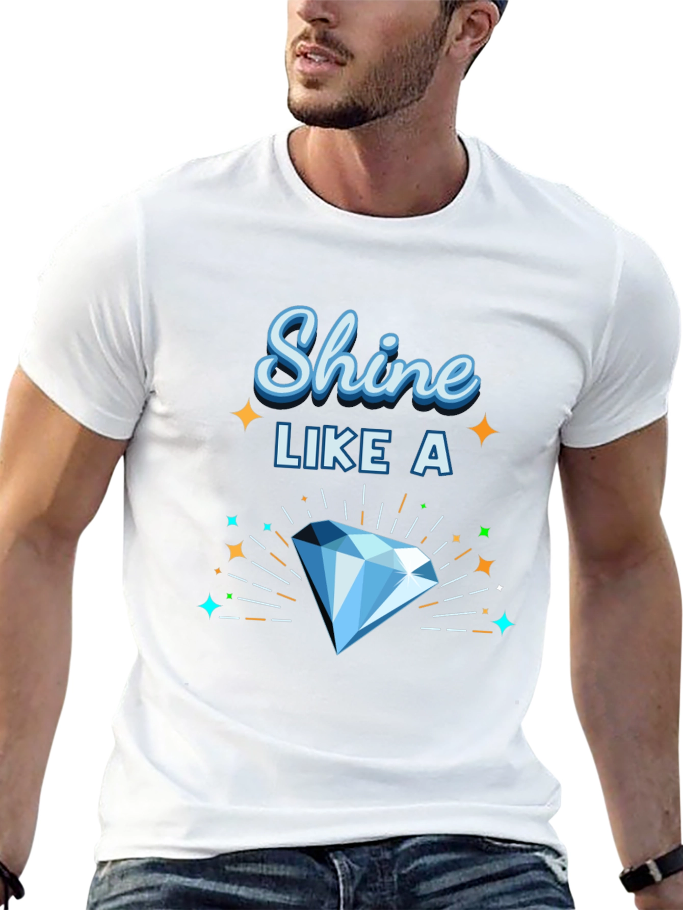 Shine Like a Diamond Graphic Tee - Black