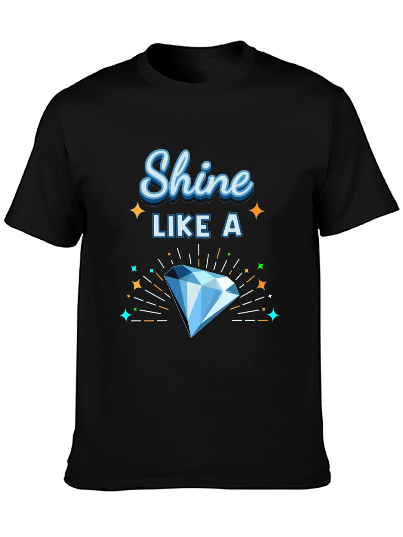 Shine Like a Diamond Graphic Tee - Black
