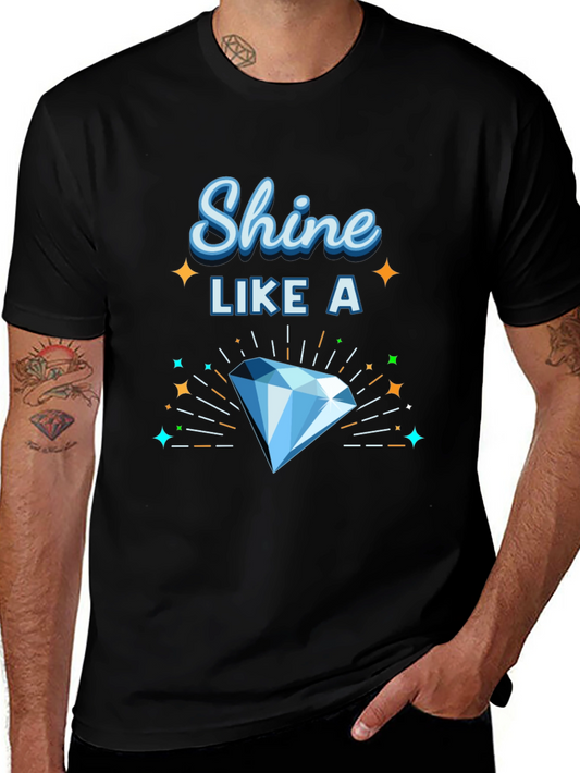 Shine Like a Diamond Graphic Tee - Black