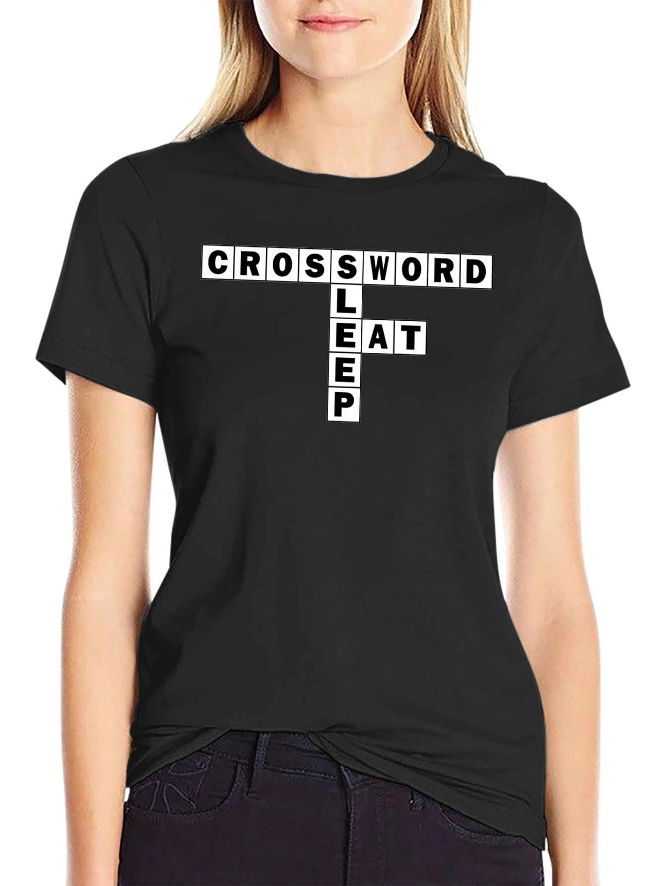 Crossword Puzzle Graphic T-Shirt