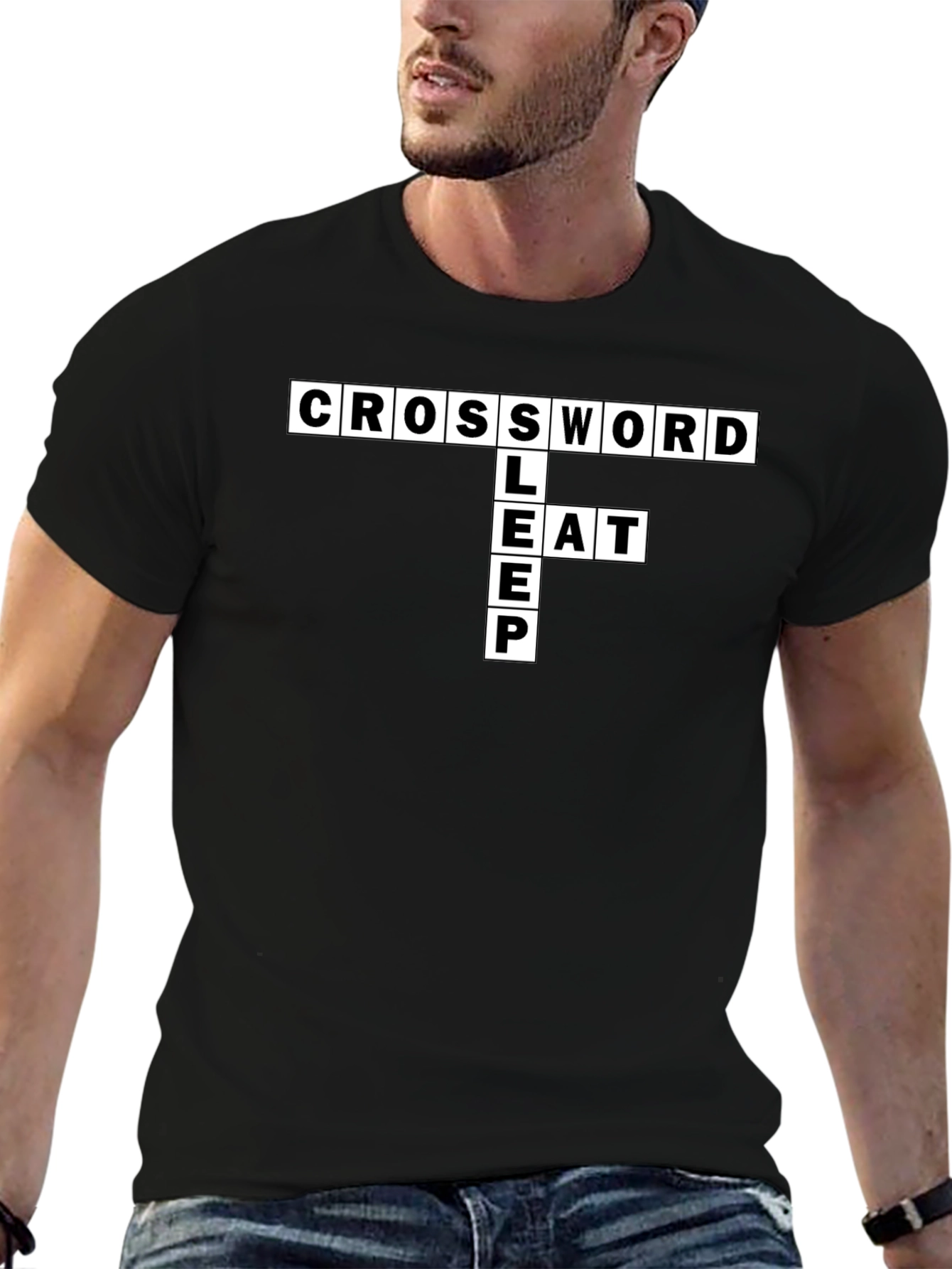 Crossword Puzzle Graphic T-Shirt