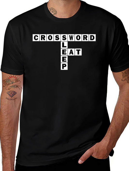 Crossword Puzzle Graphic T-Shirt