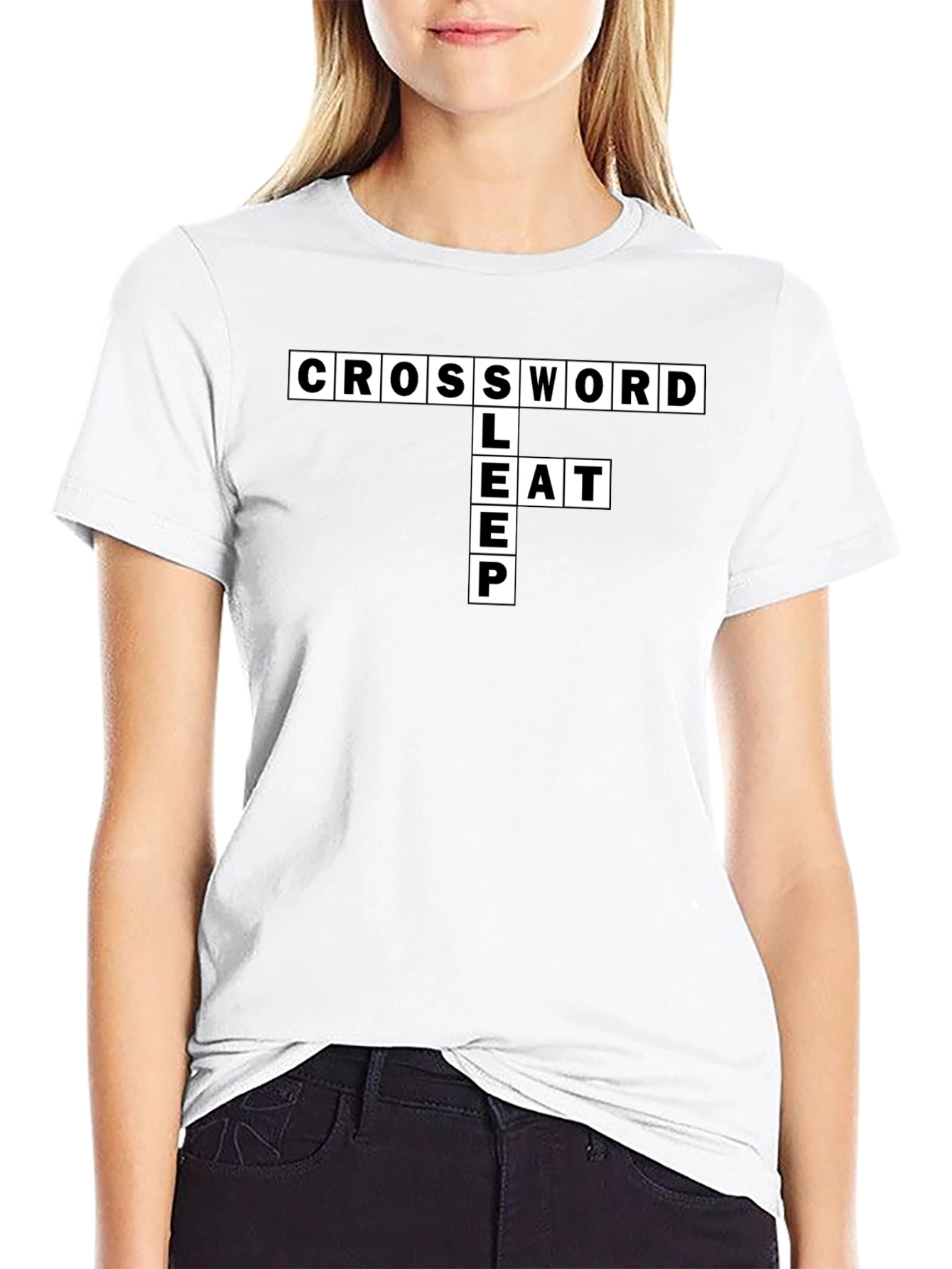 Crossword Puzzle Graphic T-Shirt