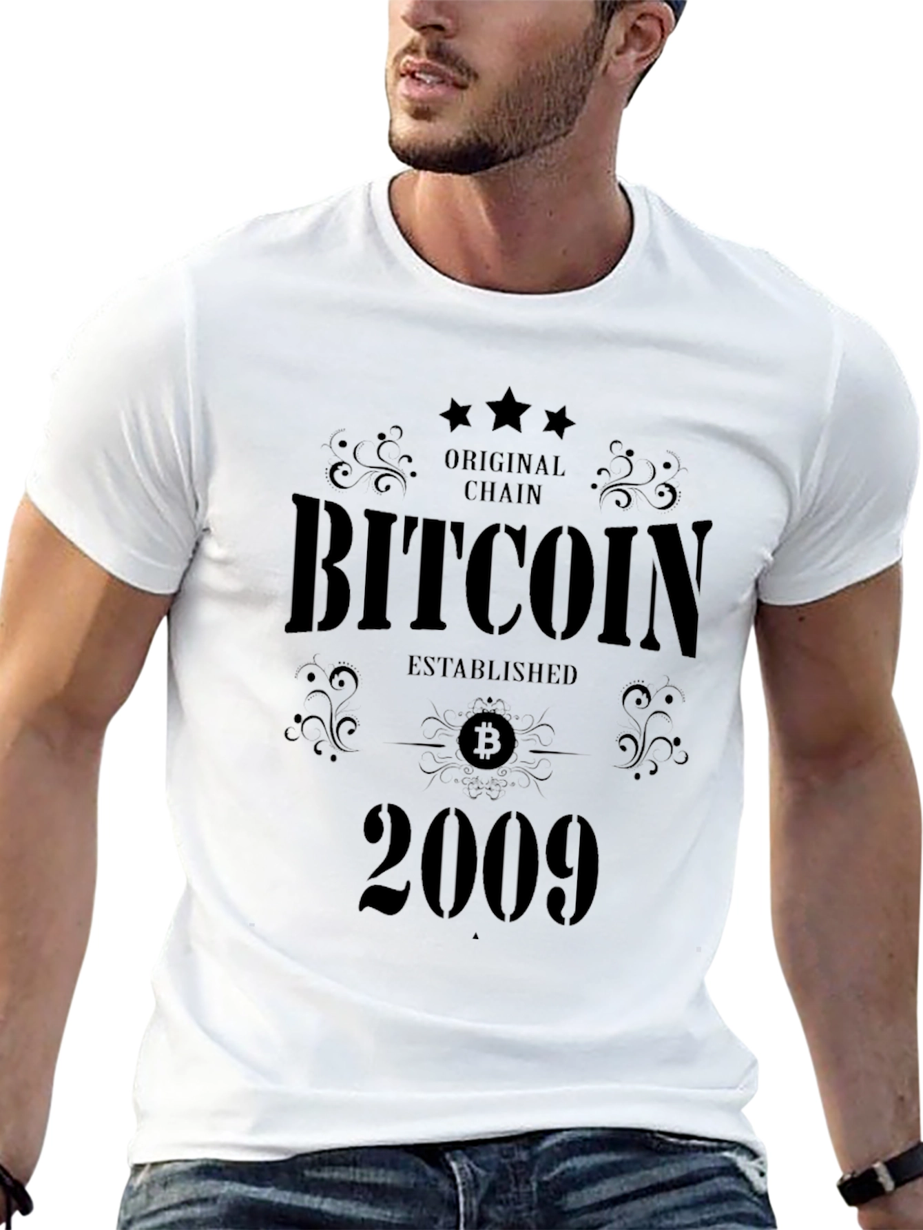 Bitcoin Established 2009 Graphic Tee