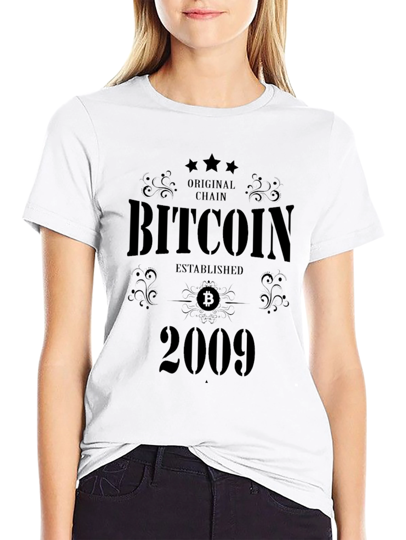 Bitcoin Established 2009 Graphic Tee