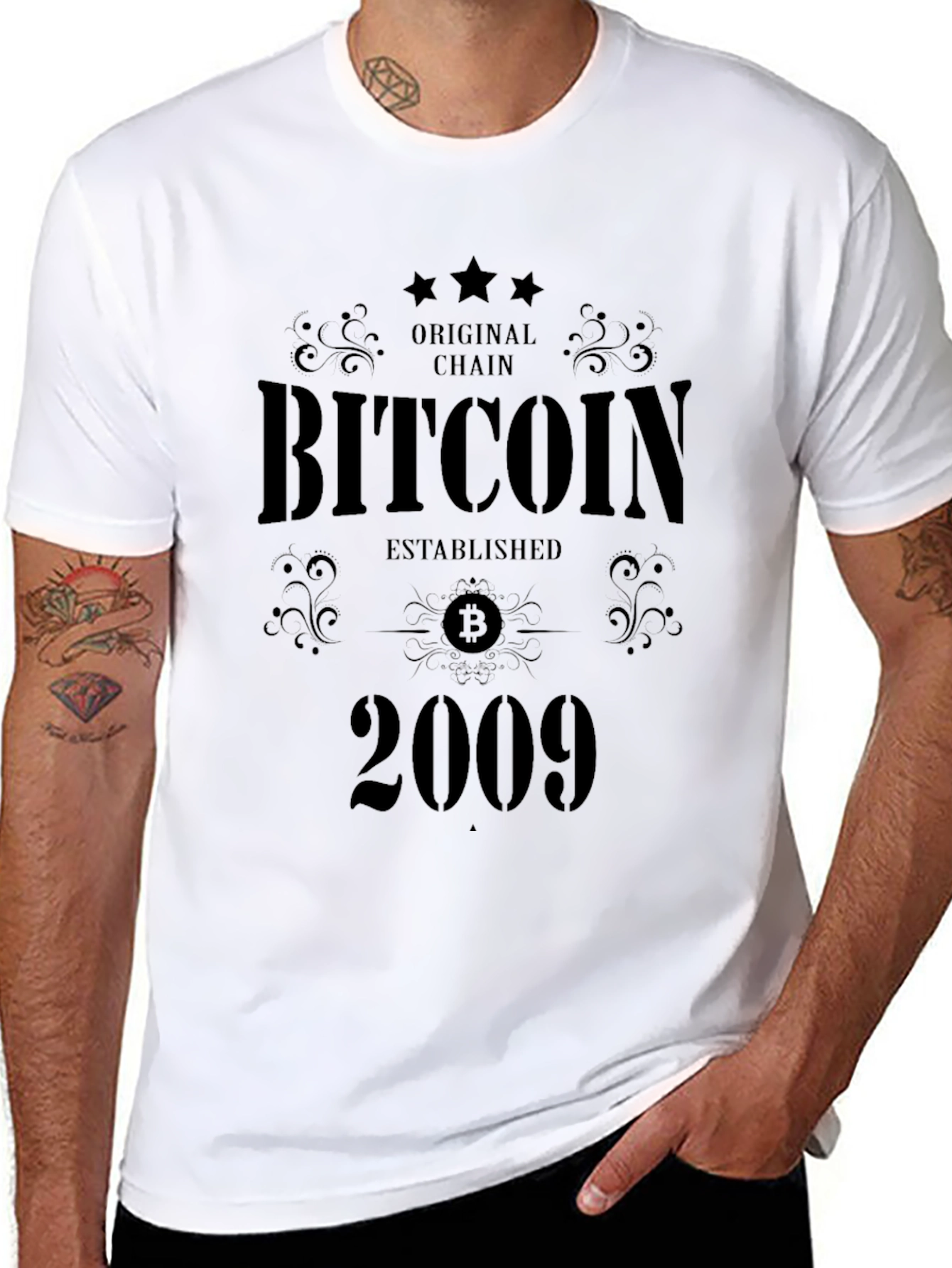 Bitcoin Established 2009 Graphic Tee