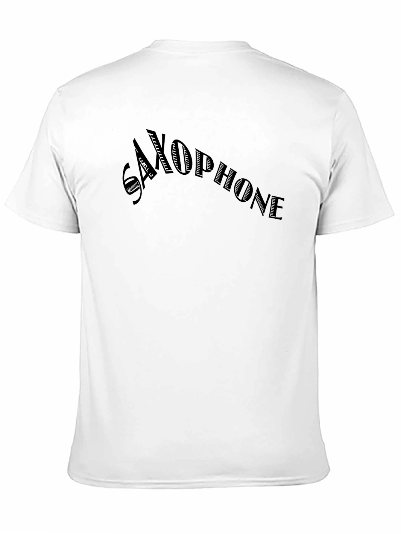 Saxophone Graphic Tee - Solid Black