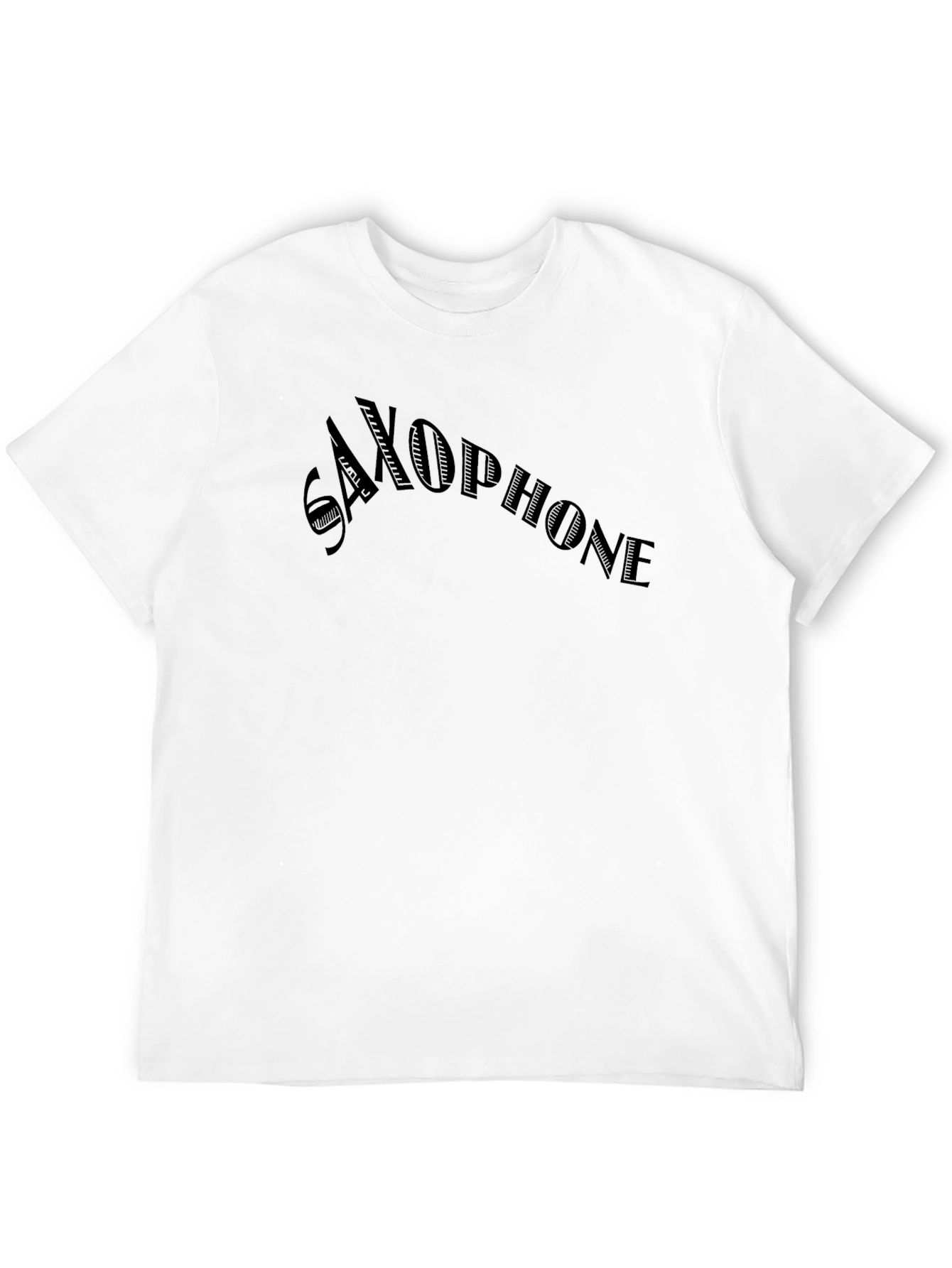 Saxophone Graphic Tee - Solid Black