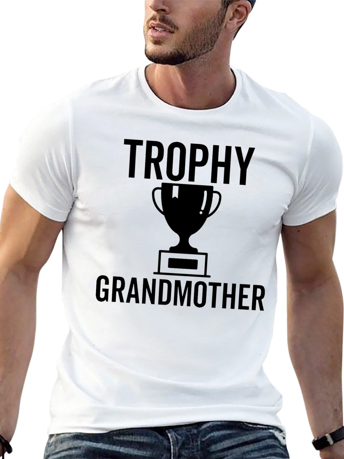 Trophy Grandmother Graphic Tee - Black Cotton T-Shirt