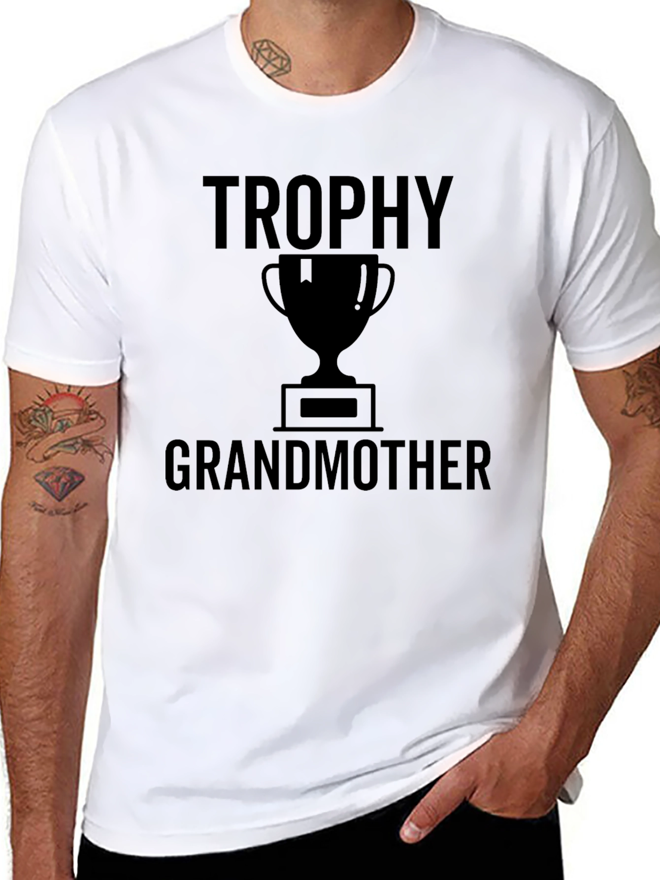 Trophy Grandmother Graphic Tee - Black Cotton T-Shirt