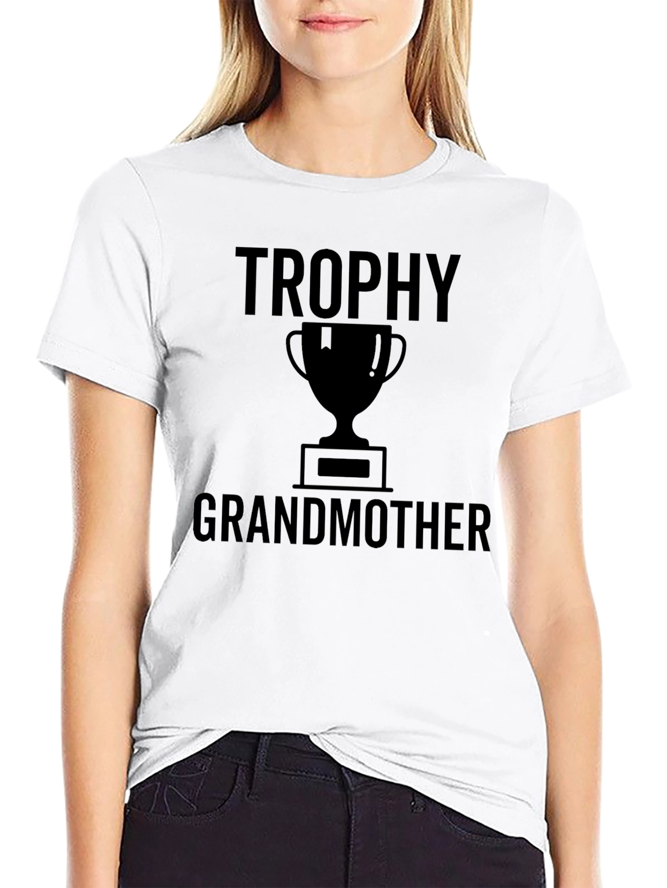 Trophy Grandmother Graphic Tee - Black Cotton T-Shirt